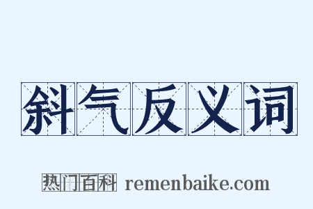斜气反义词是什么意思的图片
